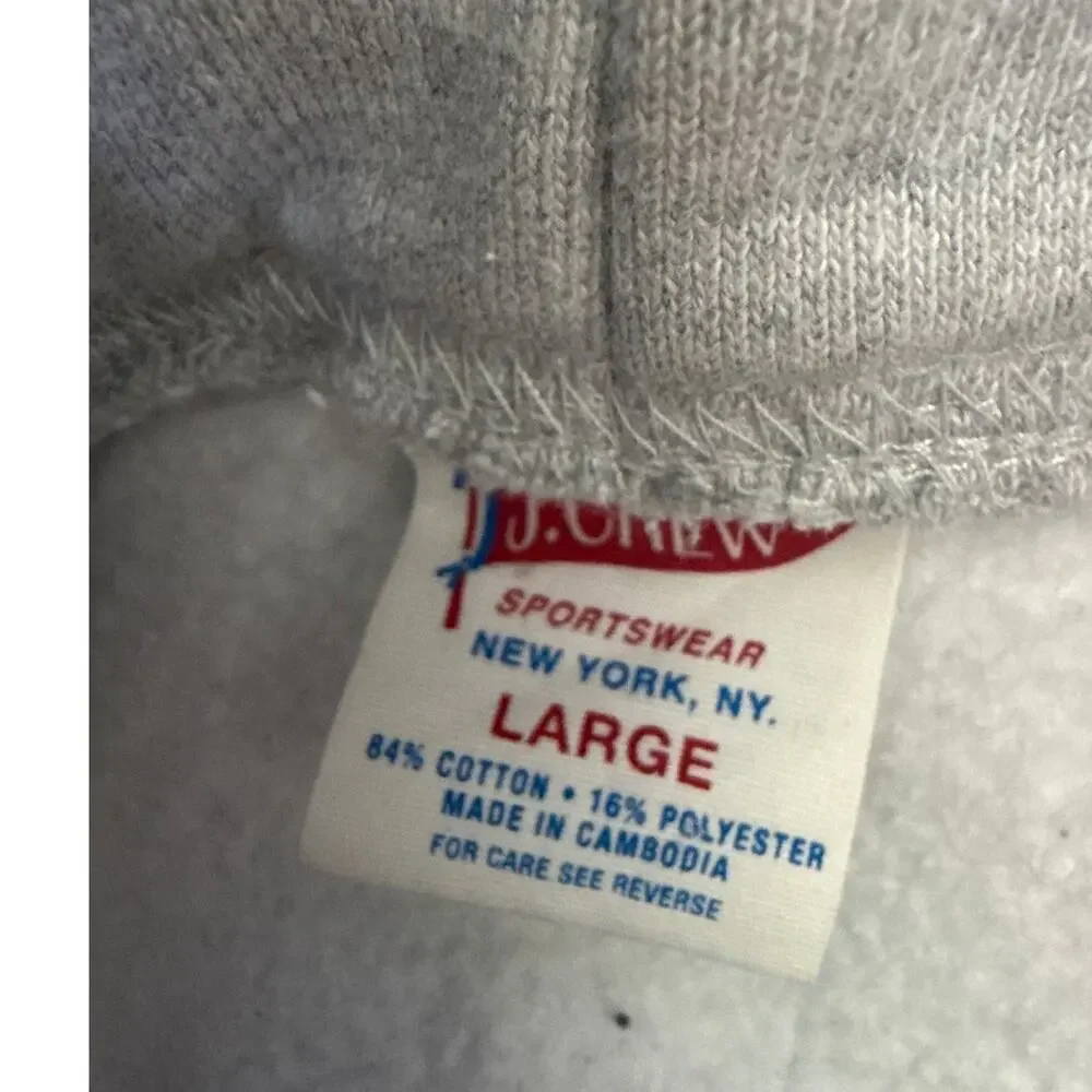 J.Crew Heritage 14 oz. Fleece Seaport Graphic Hoodie Sweatshirt Size Large